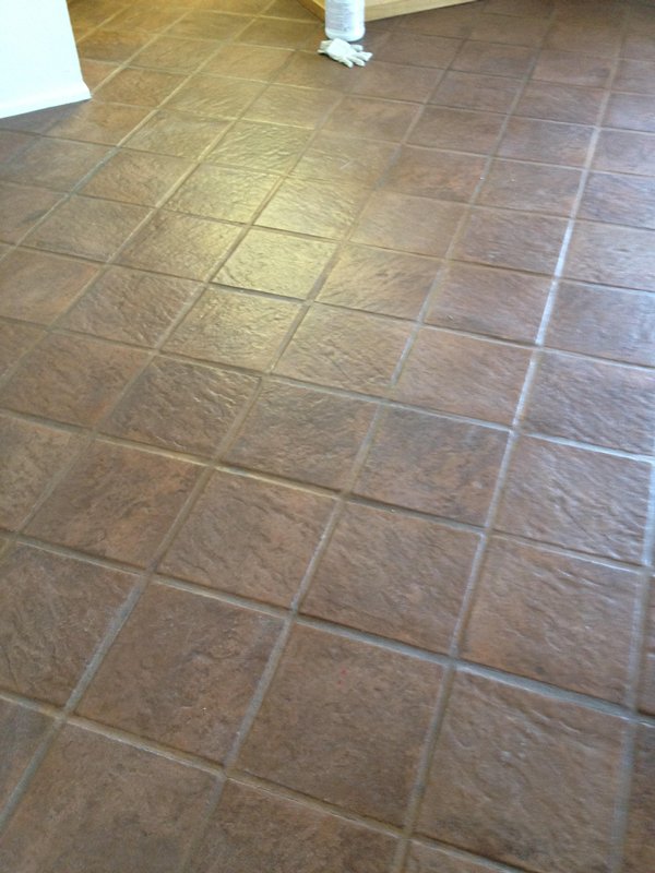 Concrete tiles BEFORE polishing - Photo by AZ Tile & Grout Tucson