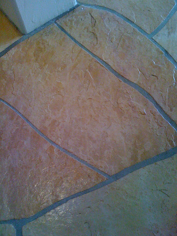 Flagstone floor AFTER cleaning and restoration - Job done by AZ Tile and Grout Care Tucson