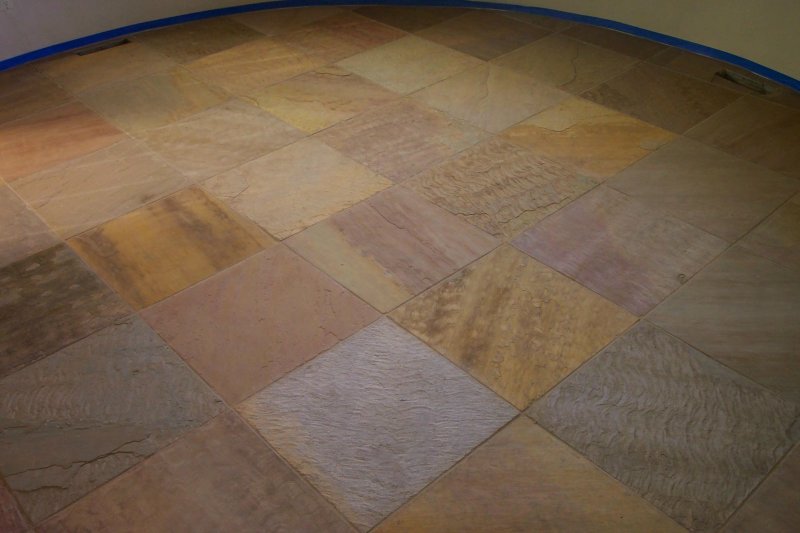 Slate tile BEFORE polishing and sealing - Photo credit AZ Tile & Grout Care Tucson