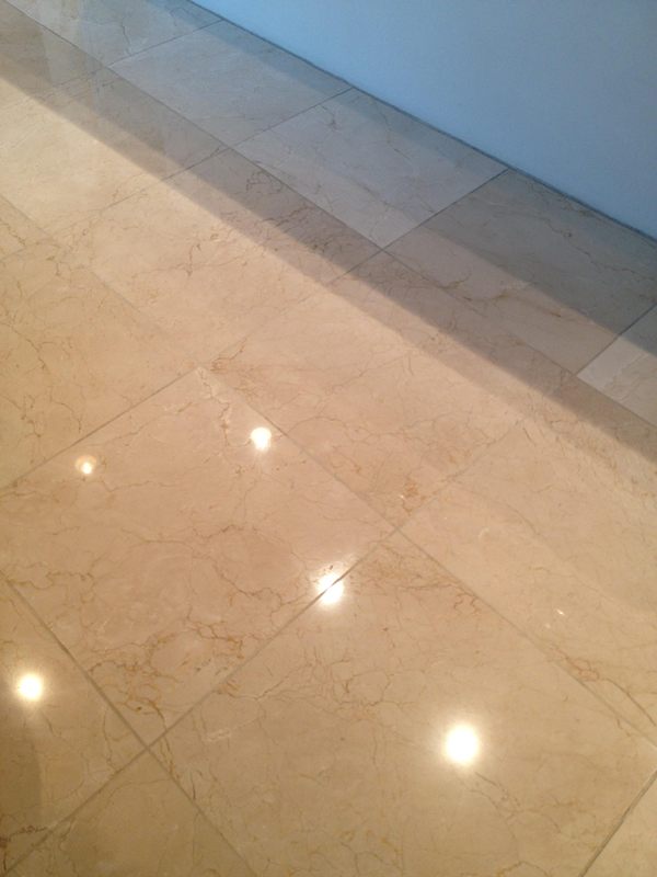 Marble tiles AFTER polishing - Photo credit AZ Tile and Grout Tucson